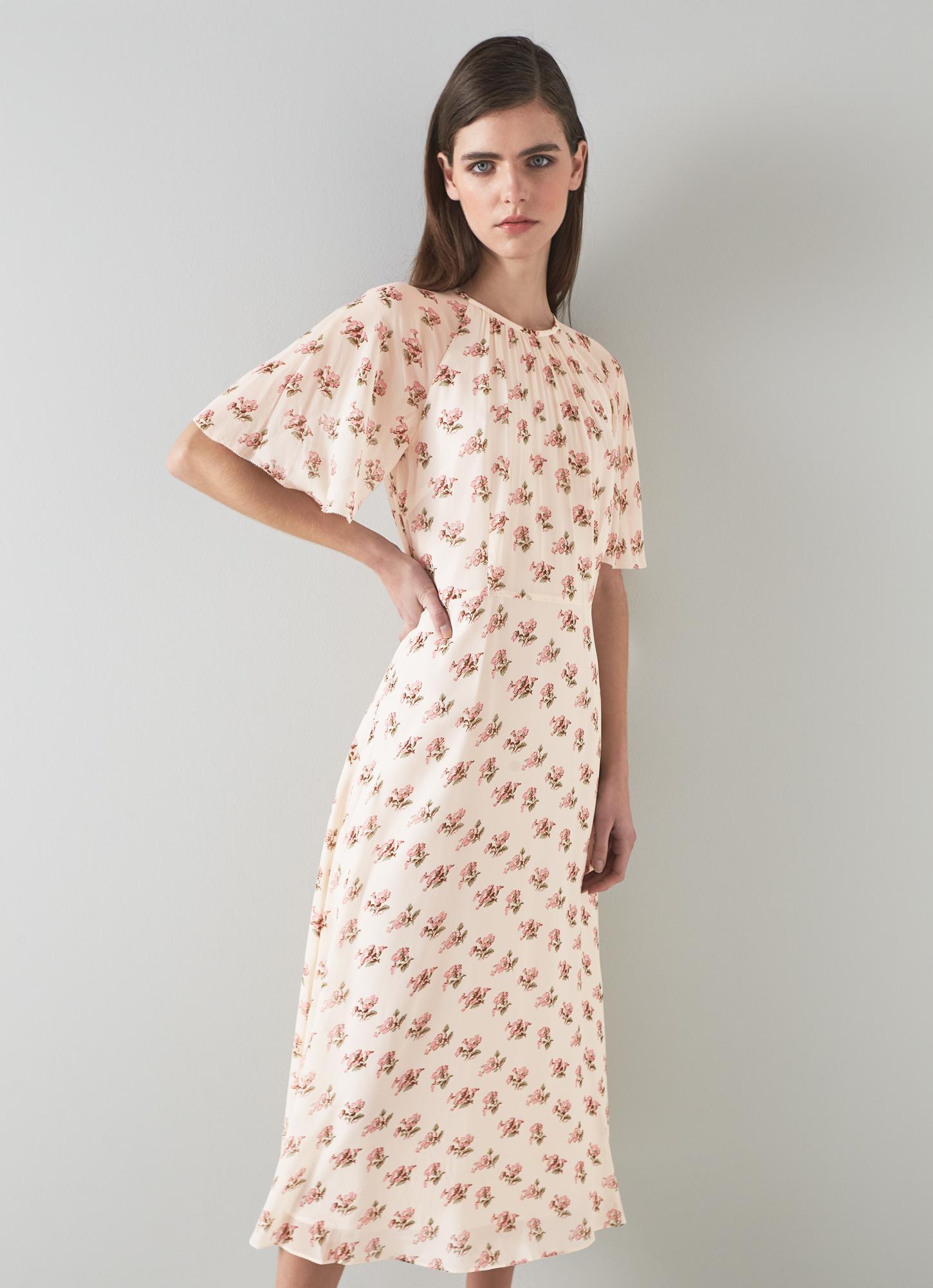 Lk bennett cream on sale dress